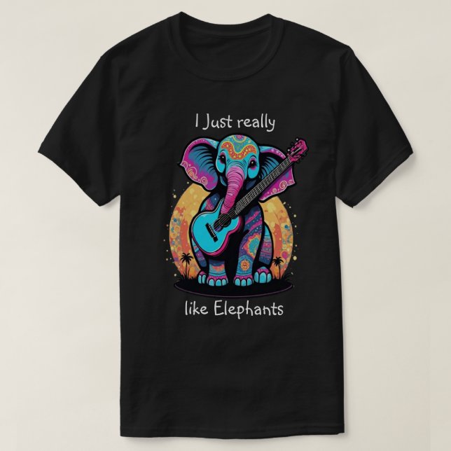 Camiseta Jumbo Jam Harmonioso Eu gosto muito de elefante (Frente do Design)