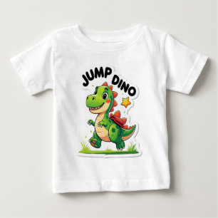 Camiseta Jump Dino - Camisa-T do adesivo de desenho animado