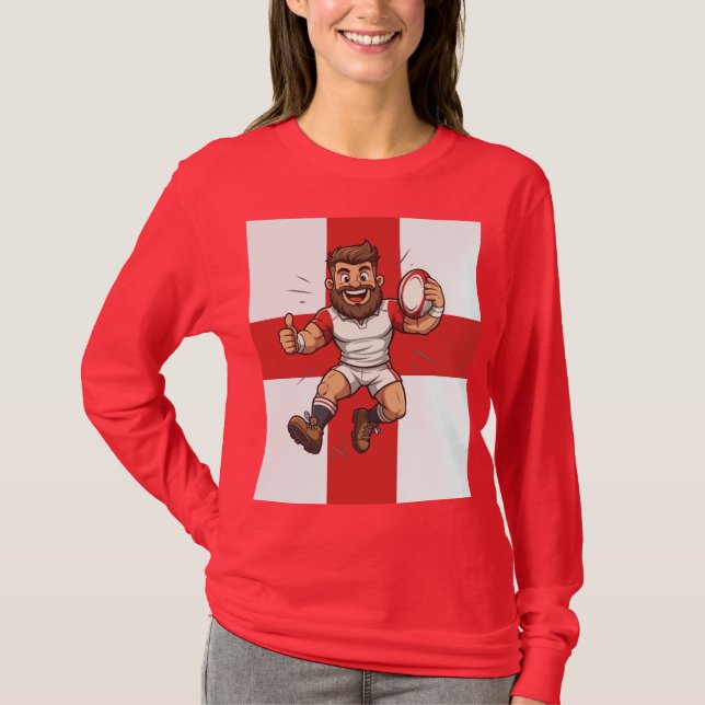 Camiseta Jump High Play Proud Rugby England (Frente)