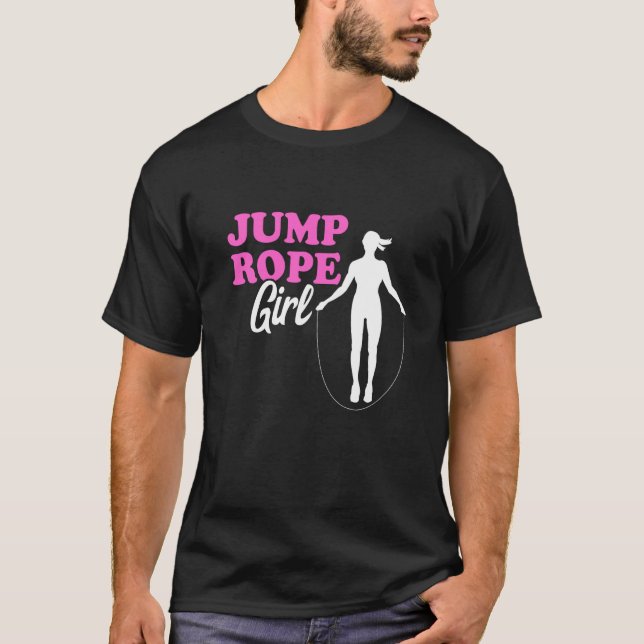 Camiseta Jump Rope Girl Rope Jumping Woman Skipping Rope Gy (Frente)