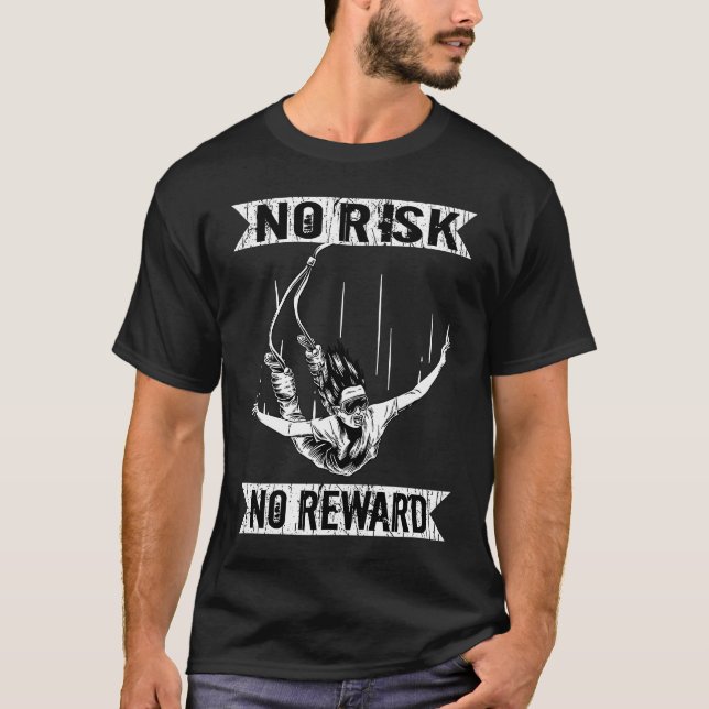 Camiseta Jumper de Bungee Sem Risco Sem Salto de Bungee Rec (Frente)