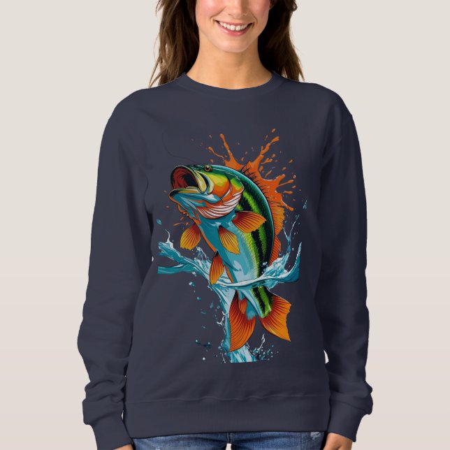 Camiseta Jumping Colorful Fish – Women’s Sweatshirt (Frente)