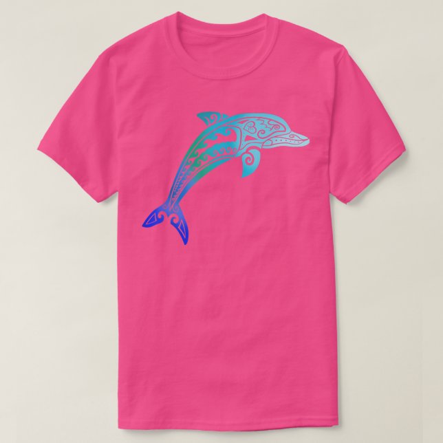 Camiseta Jumping Dolphin Tribal (Frente do Design)