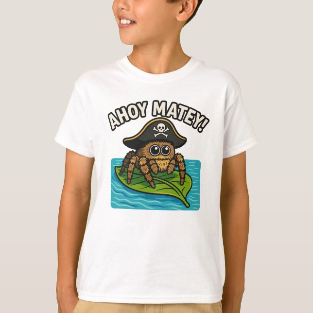 Camiseta Jumping Pirate Spider Adventure Capitão Webbeard (Frente)