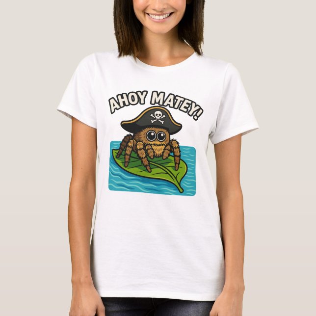 Camiseta Jumping Pirate Spider Adventure Capitão Webbeard (Frente)