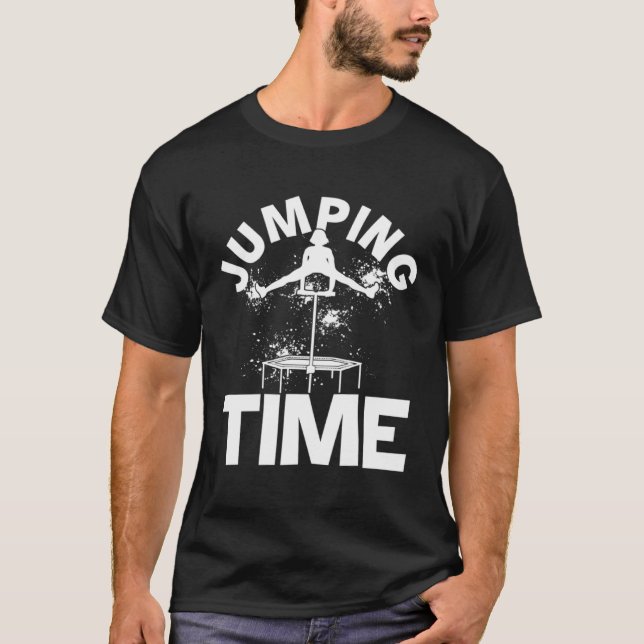 Camiseta Jumping Time Training Trampoline Fan Jumping Cardi (Frente)