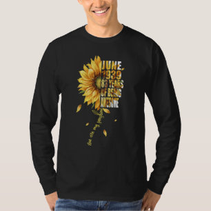 Camiseta June Girl 1939 Sunflower 83rd Aniversário 83 Anos