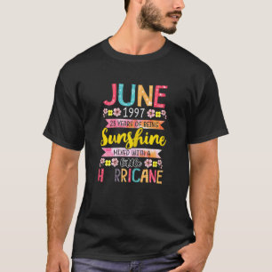 Camiseta June Girl 1997 25 Aniversário 25 Anos Incrível Des