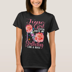 Camiseta June Girl Entrando No Meu Aniversário Como Um Chef