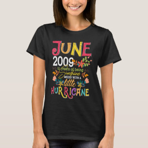 Camiseta June Girls 2009 Engraçada 12 Aniversário De 12 Ano