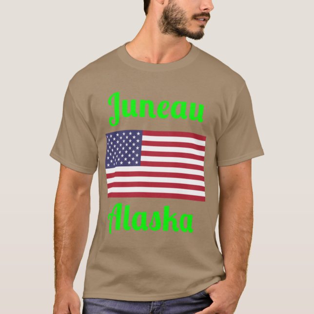 Camiseta Juneau Alaska Stylish Prints2 (Frente)