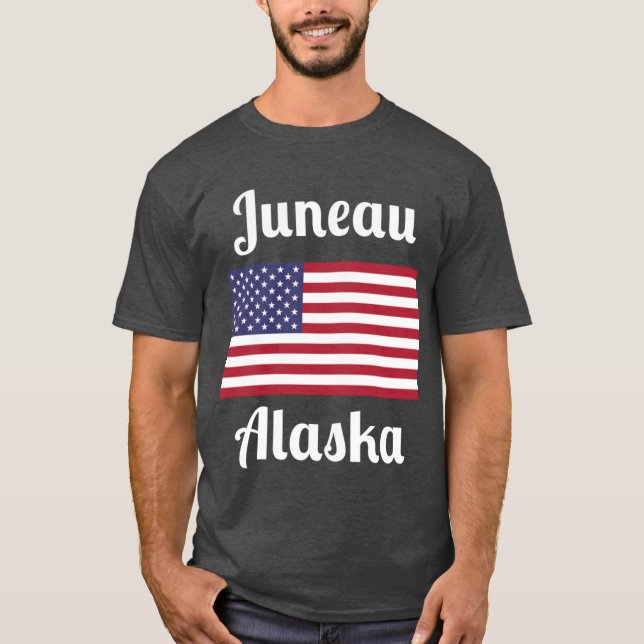Camiseta Juneau Alaska Stylish Prints3 (Frente)