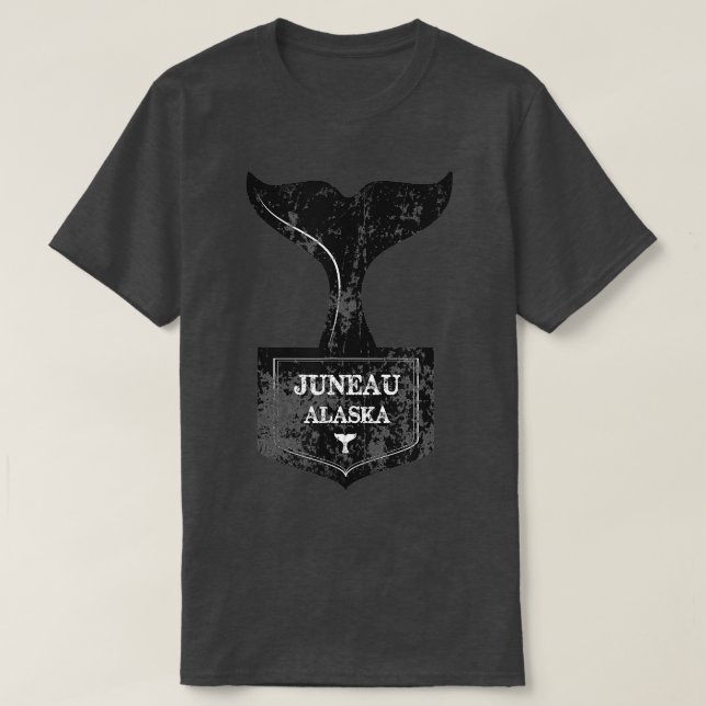 Camiseta Juneau Alaska Whale Watching (Frente do Design)