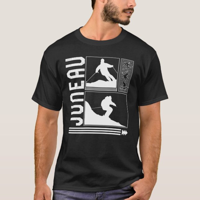 Camiseta Juneau Skiing Skier Winter Snowboarder (Frente)