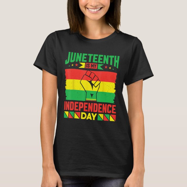 Camiseta Junenth Is The Real Independence Day 1865 Freedom  (Frente)