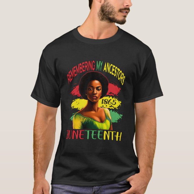 Camiseta Junenth Remembering My Ancestors Black (Frente)