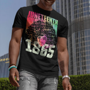Camiseta Juneteenth 1865 Afro-Americano Liberdade Negra