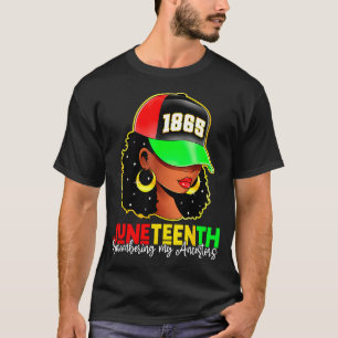 Camiseta Juneteenth 1865 lembrando ancestrais orgulho negro