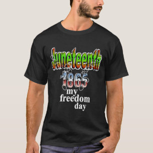 Camiseta Juneteenth 1865 Meu Dia da Liberdade Quebrar Corre