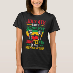 Camiseta Juneteenth Americano É Meu Dia da Independência