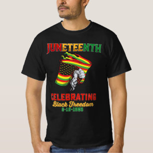 Camiseta Juneteenth Celebrando a Liberdade Negra 6 19 1865