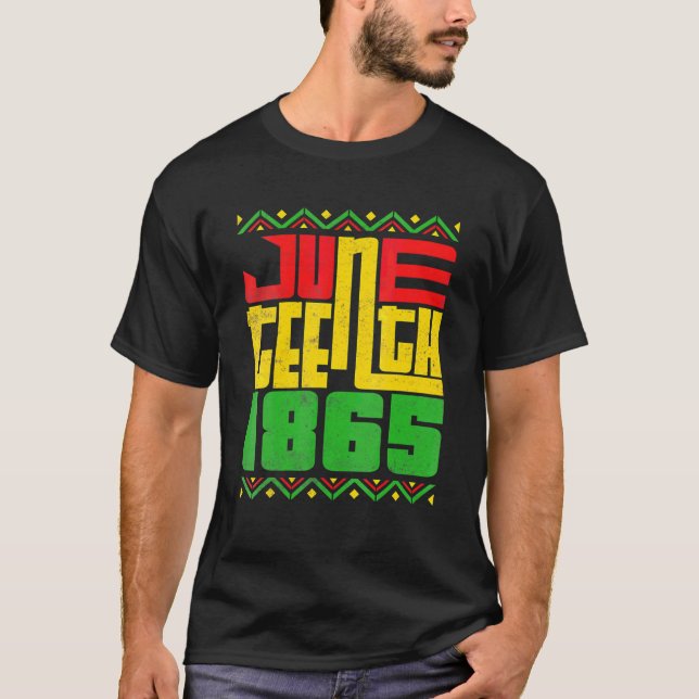 Camiseta Juneteenth Celebrating Black Freedom 1865 Flag (Frente)