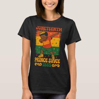 Camiseta Juneteenth Dabbing Groovy Africano Garoto Dab Desd