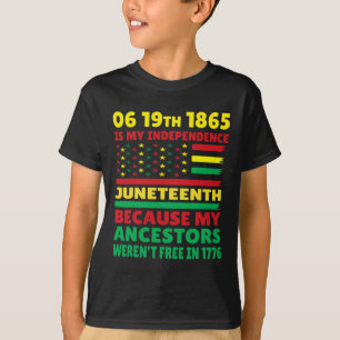 Camiseta Juneteenth É Meu Dia da Independência Garota Preta