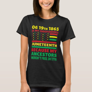Camiseta Juneteenth É o Meu Dia da Independência Garota Pre