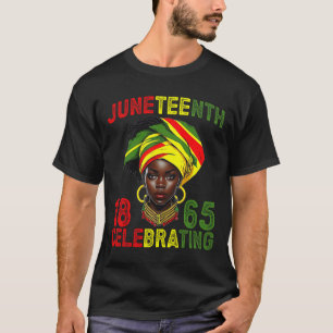 Camiseta Juneteenth EUA Afro-Americano Melanina Mês da Hist