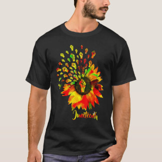 Camiseta Juneteenth Flower Fist Black History Pride America