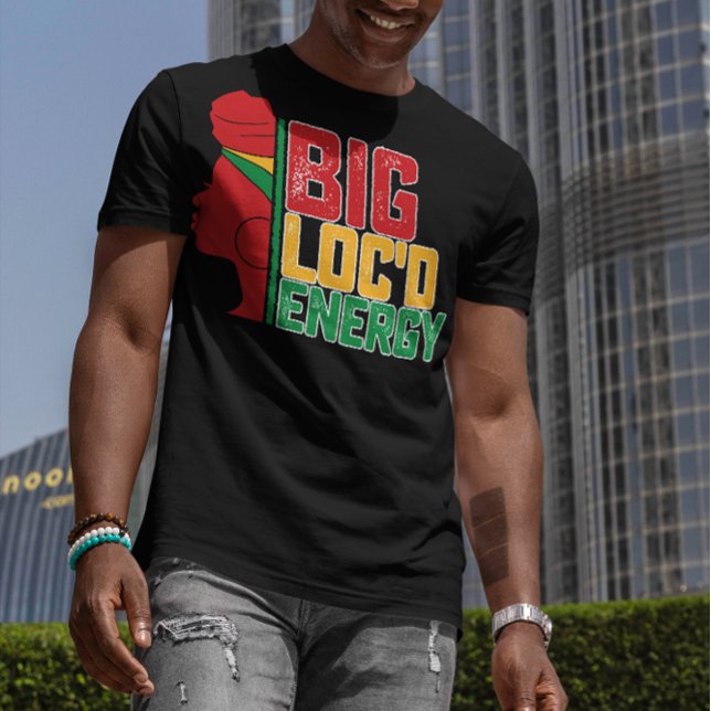 Camiseta Juneteenth Grande Energia de Preto Liberdade (Criador carregado)