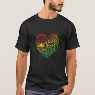 Camiseta Juneteenth Heart Black History Afro American Afric