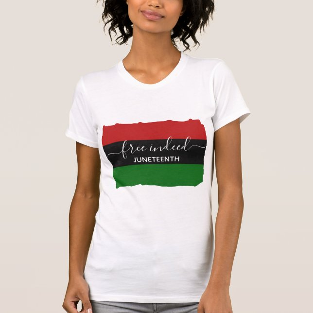 Camiseta JUNETEENTH Pan-Africano REALMENTE LIVRE (Frente)