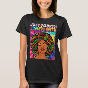 Camiseta Juneteenth - rainha melanina afro-americana negra
