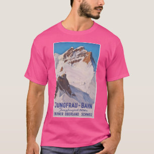 Camiseta Jungfrau-Bahn Suiça Vintage Retro Viagem Pos
