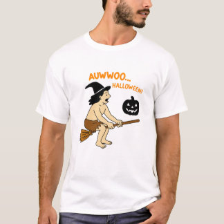Camiseta Jungle Man Halloween Ride – Funny Caveman on Broom