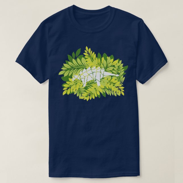 Camiseta Jungle Origami Ankylosaurus (Frente do Design)