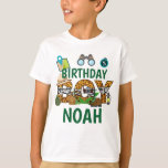 Camiseta Jungle Safari Birthday Boy<br><div class="desc">Comemore o aniversário com esta camiseta especial,  design personalizada</div>