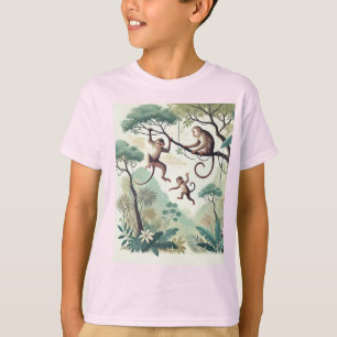 Camiseta Jungle Swing Monkey Tee - Divertido, selvagem e Na