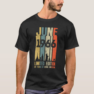 Camiseta Junho 1966 56 Aniversário 56 Anos 1966 Aniversário