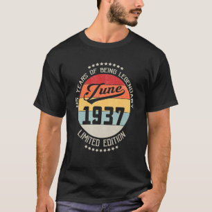 Camiseta Junho De 1937 85º Aniversário 85 Anos De Legendar