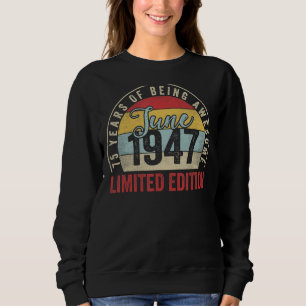 Camiseta Junho De 1947 75 Anos 75 Anos Aniversário
