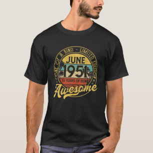 Camiseta Junho de 1951 70 de Vintage - Presentes de anivers