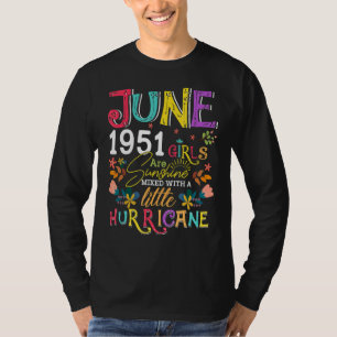 Camiseta Junho De 1951 Meninas São Nascidas À Luz Do Sol 71
