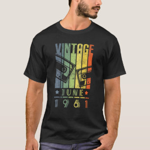 Camiseta Junho De 1961 Retro Vintage 60 Aniversário De 60 A