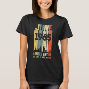 Camiseta Junho De 1965 57 Aniversário De 57 Anos De Idade