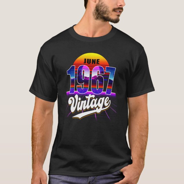Camiseta Junho de 1967 Retro 54º Aniversário Estilo 50S (Frente)
