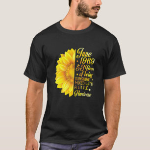 Camiseta Junho De 1969 Girassol Há 53 Anos Misturado