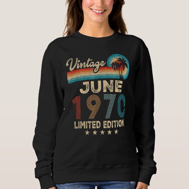 Camiseta Junho de 1970 52th Birthday Vintage (Frente)